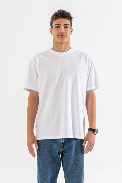 SWOMA تي شيرت أساسي مصنوع من القطن بنسبة 100% بجودة ممتازة / مقاس كبير / أبيض...