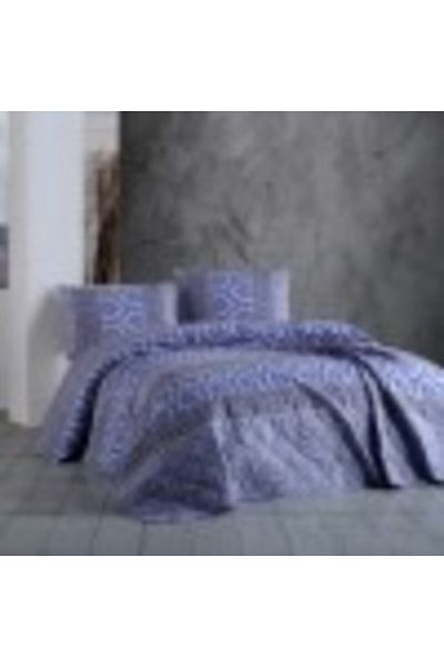 Bahar Tekstil Cuvertura de pat matlasata 100% bumbac 220x240cm + 2 fete de perna, Bahar Home, Papillio