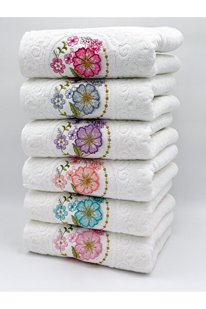 AYHANHOME 3D вишивка квітів, 6 штук, 30x50, набір кухонних рушників