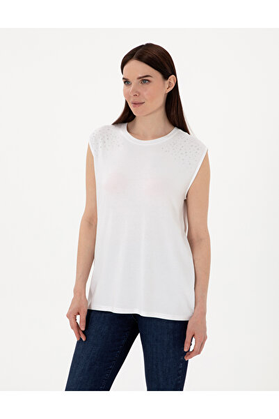 Pierre Cardin Λευκό T-shirt Κανονικής Εφαρμογής 50307285-VR013