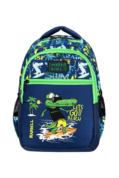 Waddell Geanta pentru școală primară cu model de crocodil cu cutie de prânz 24305