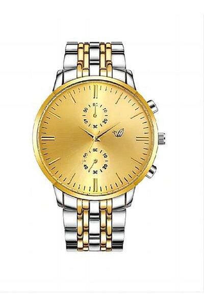 HALAMODO Analog Simple Fashion Men's Watch Stainless Steel Strap