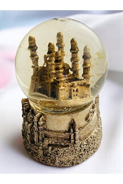GALATA GIFT Sultanahmet Camii Kar Küresi 7 cm Küçük Boy Metalik Gri İstanbul ...