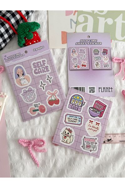 Planet Butik Self Care Sheet 2 Sheet Sticker