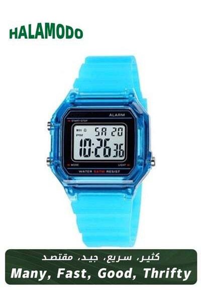 HALAMODO Men's 1698 Square Digital Luminous 5 ATM Waterproof Luxury Sport smart Wrist Watch
