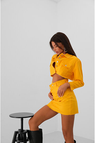 Black Fashion Ψηλόμεση τζιν φούστα Mango