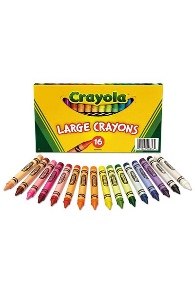 Crayola Large Crayons 16pc - Lift Lid Box