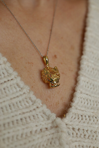 Yenigün Kuyumculuk 14 Ayar Altın Kaplan Kolye Ucu