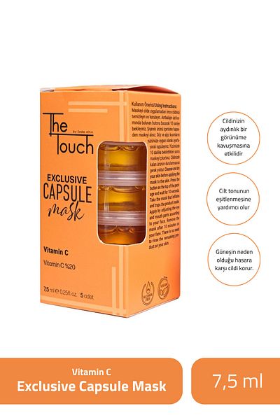 The Touch By Seda Altın Vitamin C Exclusive Capsule Face Mask 5 Pieces