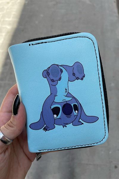 Köstebek Stitch Upside down Short Wallet