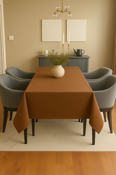 Luvora Home Luna серия кадифена покривка за маса - млечно кафе
