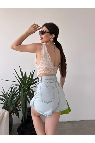 lika boutique Kot Şort Etek