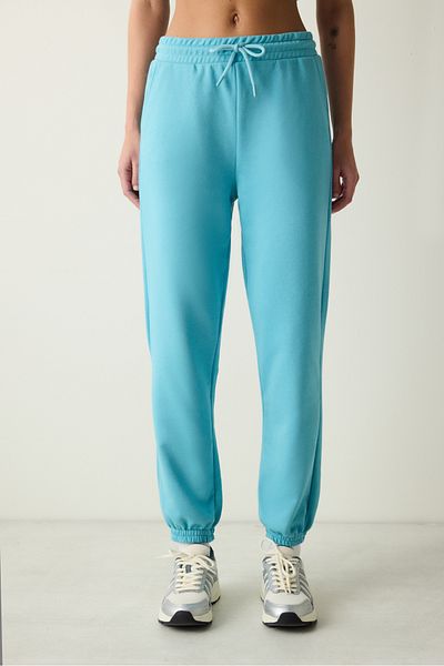 Penti Blaue Sweatpants mit hoher Taille und Taschen