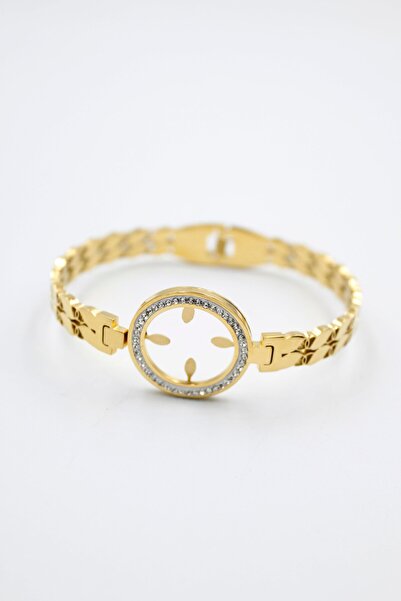 E&E Bijuteri سوار بمشبك فولاذي بإطار من حجر الربع