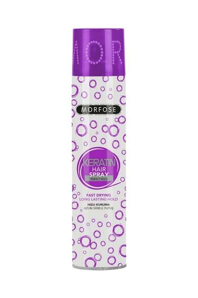 Morfose Keratin Hair Spray - 250ml for Fast Drying, Long-Lasting Hold