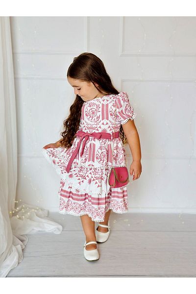 Cherrys Bebek Rochie pentru fete din bumbac cu modele - cu geanta