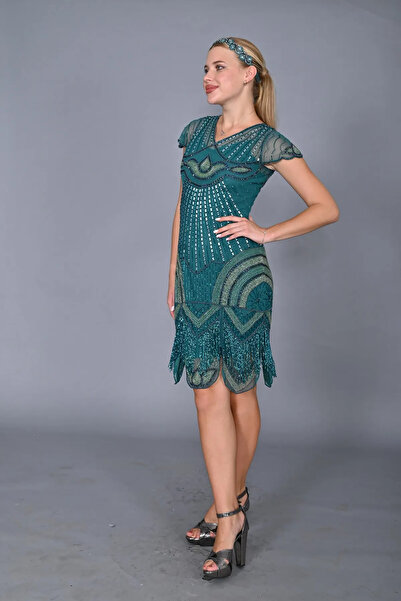 GATSBYLADY LONDON Beatrice - El Işlemeli , Taş Püsküllü Elbise