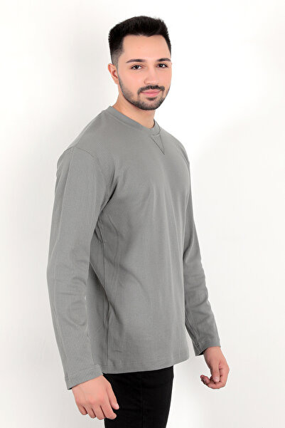 JB John Borners Ανδρικό A.Khaki Needle Sticker Interlock Regular Sweat