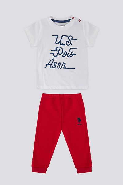 U.S. Polo Assn. SS23-US POLO BEBEK-Set două piese pentru bebeluși-USB1166