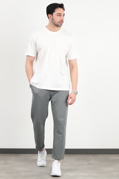 JB John Borners Men's Elastic Waist Laced Pocket Trousers Light Khaki - 8057