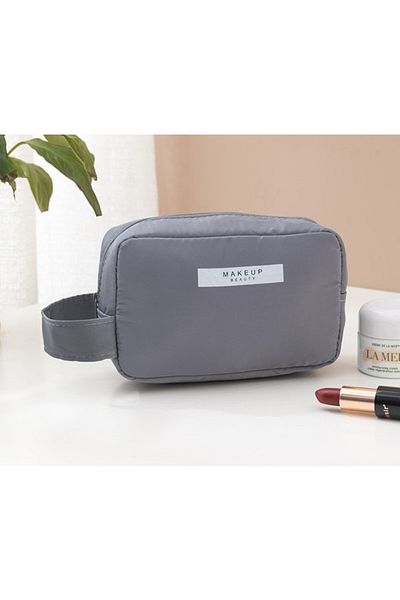 Flippy Portfard, , Cu Maner, Material Impermeabil, Pentru Cosmetice, 16 X 11 X 7 Cm, Gri