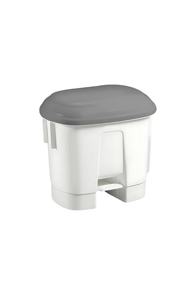 FILMOP Cos de gunoi, Sirius, 30 L, 37 x 51 cm, alb, cu pedala si capac gri, pentru colectarea deseurilor