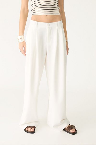 Stradivarius Wide leg smart trousers with darts