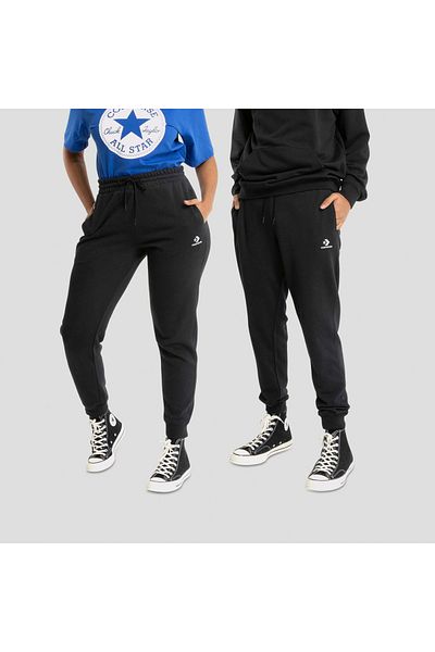 converse Pantaloni de trening negri unisex cu stea brodate Go-to