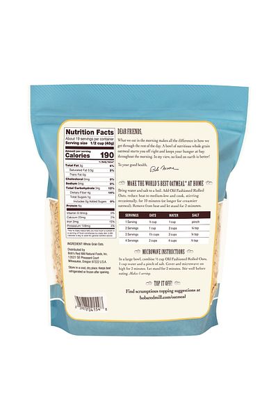 Bob's Red Mill Old Fashioned Regular Rolled Oats 907 g