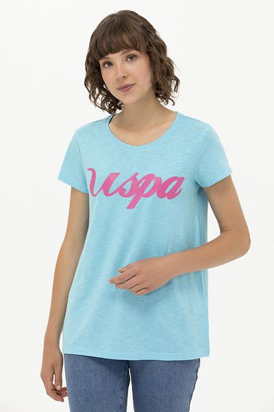 U.S. Polo Assn. Women's Turquoise Crew Neck T-Shirt