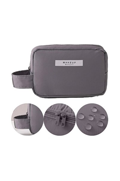 Flippy Θήκη καλλυντικών Flippy με λαβή, αδιάβροχο υλικό, 16 x 11 x 7 cm, γκρι