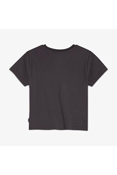 Converse Classic Women's Slim Fit Printed Black T-Shirt