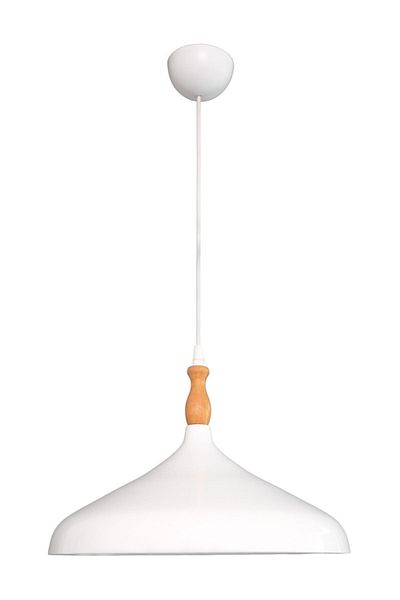 Fer Avize Nil Modern Design Cafe Kitchen Living Room Wooden Zurna Metal White Inside White Color Single Chandelier