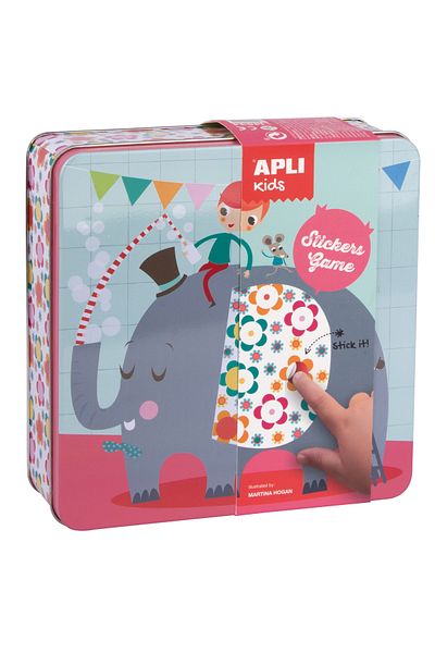 Apli Kids Educational game Metal box with stickers Apli, Elephants, +3 years