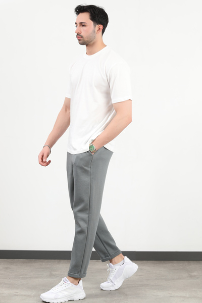 JB John Borners Men's Elastic Waist Laced Pocket Trousers Light Khaki - 8057