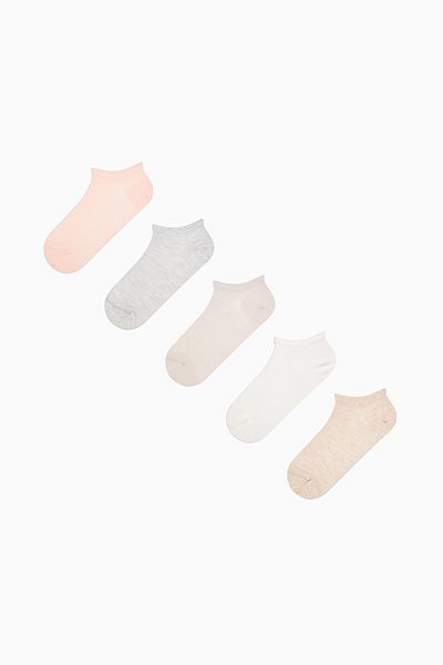 Penti 5 Paar Baumwolle Perforierte Atmungsaktive Zehe Nahtlose Booties Socken