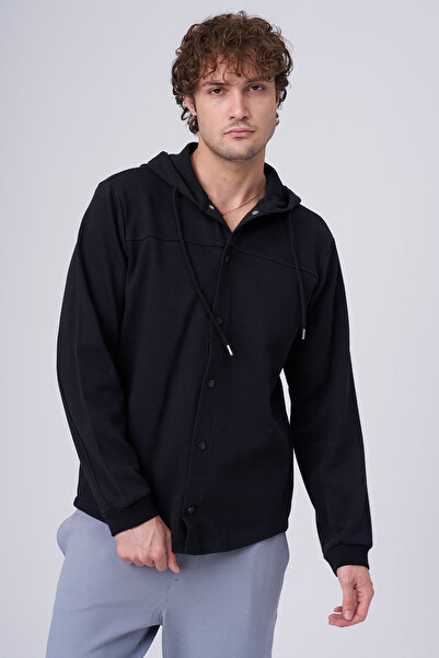 JB John Borners Мъжка суитшърт с качулка и копчета