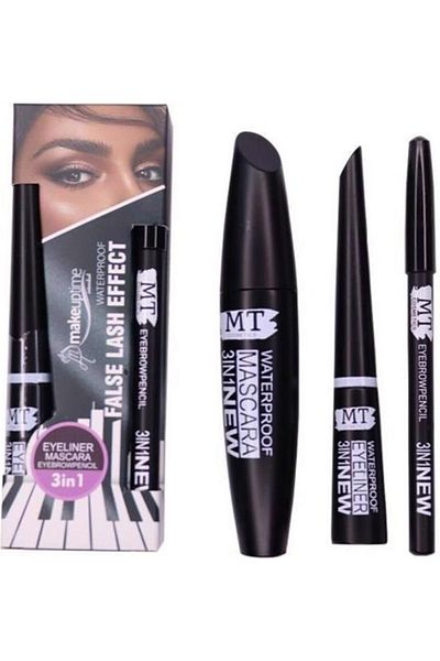 MUJGAN Mt 3 in 1 Waterproof Mascara & Pencil & Eyeliner Set