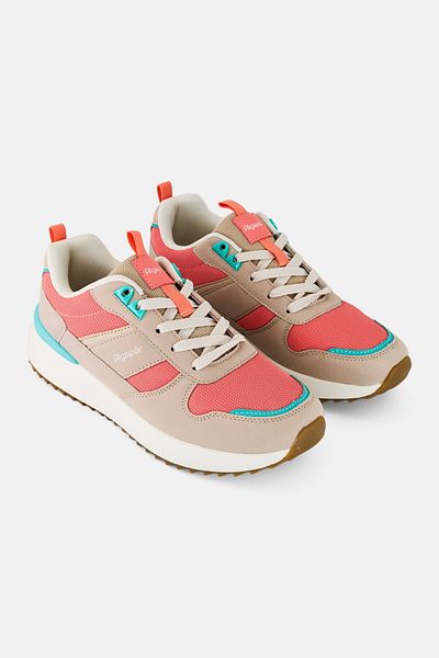 Algspar Women Brand Logo Lace Up Outdoor Shoes, Multicolor