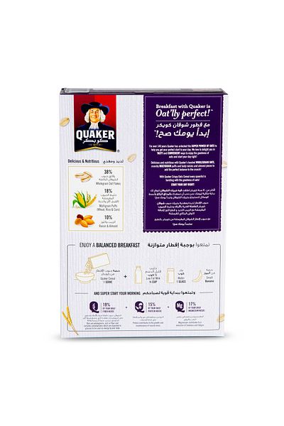 Quaker Raisin & Almond Crispy Oats Cereal 400 g