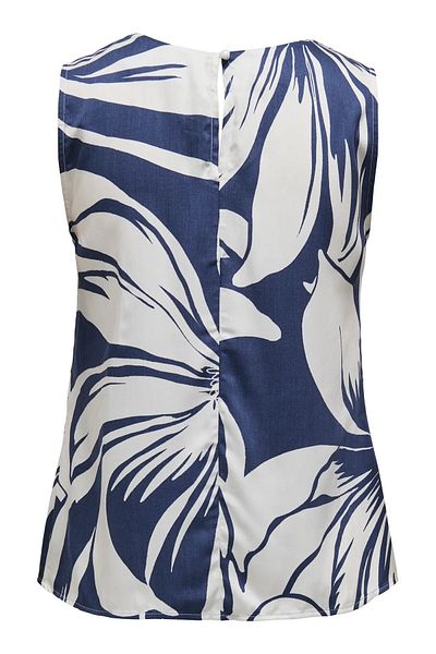ONLY Γυναικεία Onlmilly Casual Cutout Αμάνικη μπλούζα με σχέδιο V λαιμόκοψη 15347475 Navy Blue