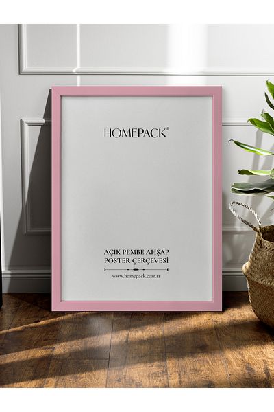 HOMEPACK 50X70 cm Light Pink Wood Framed Poster Frame, Blank Frame, Light Pink-Poster-50X70