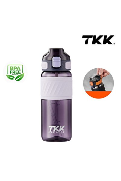 Vagonlife Tkk T1025 Çift Kullanım Pipetli/Rahat İçim Mor Tritan Matara 600ml
