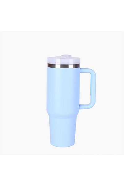 UHM Stanley Style 40oz Stainless Steel Vacuum Insulated Leakproof Tumbler Mug with Lid & Straw (Blue)