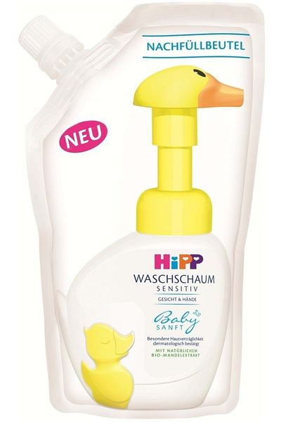 Hipp Babysanft Baby/Child Hand Washing Foam 250ml (Spare Bag) (Set of 9)