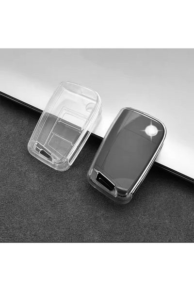 YıldızTuning Transparent Key Case Cover for Skoda Octavia A7 Rapid Scala Kamiq Karoq
