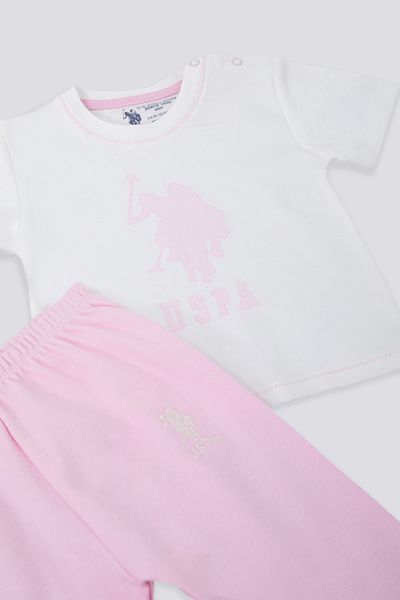 U.S. Polo Assn. SS23-US POLO BEBEK-Set două piese pentru bebeluși-USB1230