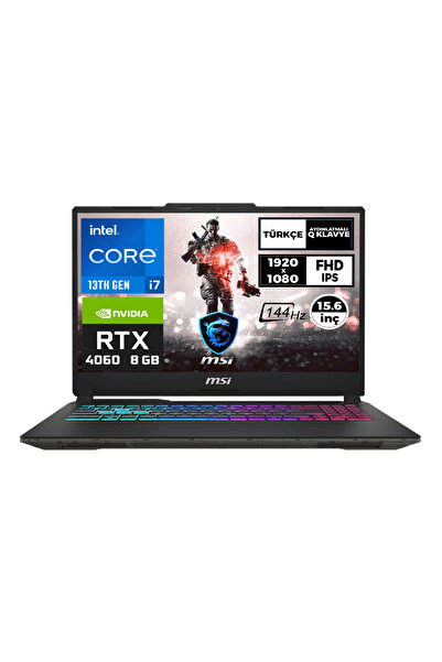 MSI CYBORG 15 i7-13620H 64GB 512GB SSD 8 GB RTX4060 144Hz 15.6" Fdos Gaming Laptop A13VF-893XTR 003