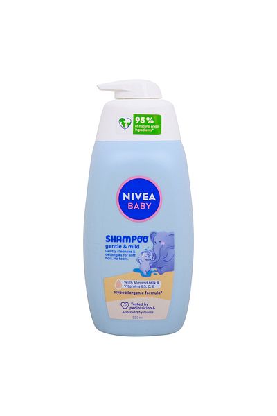 NIVEA Baby Shampoo Gentle & Mild 500ml | Tear-Free, Hypoallergenic Formula