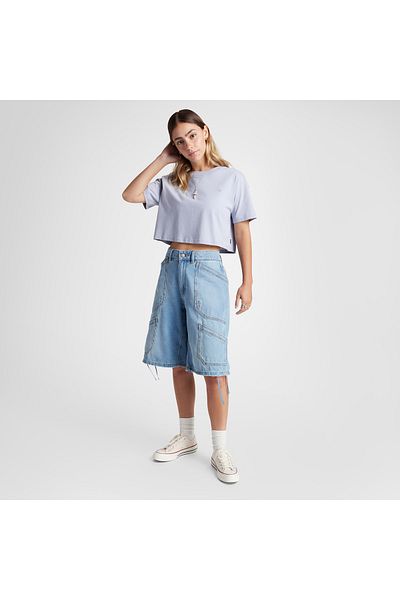 converse Sporty Boxy Women's Purple T-Shirt